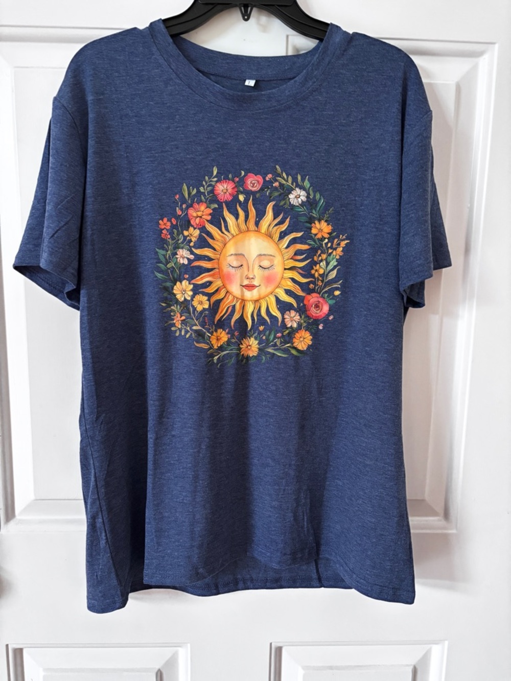 Sunflower Sun Graphic Tee - Blue